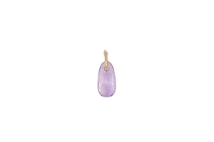 amethyst sea urchin spine charm with gold loop