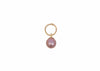 lavender pearl charm with gold hoop