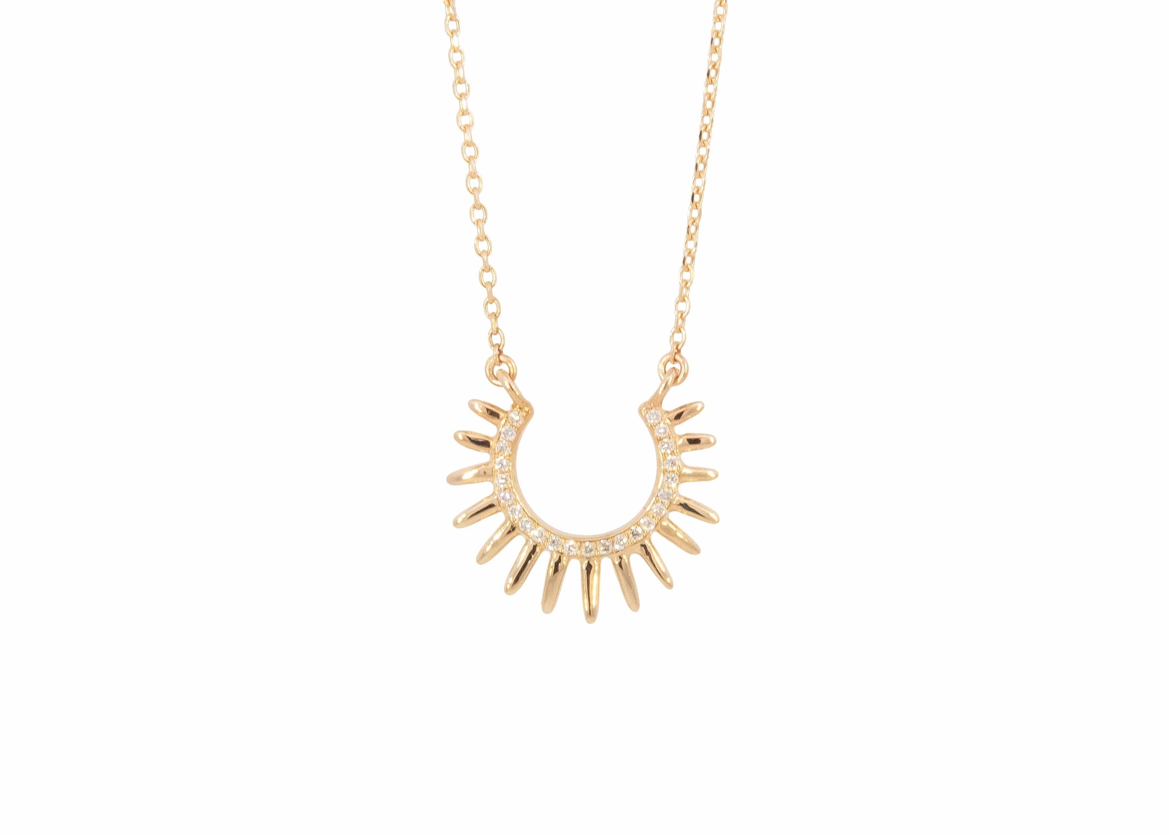 Mini Urchin Necklace with Pavé Diamonds