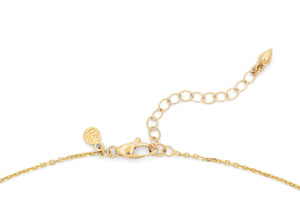 14k gold marquise lobster clasp with extension chain and pear element