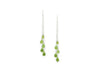 peridot dangly chain earrings