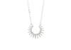 small silver spiky urchin necklace
