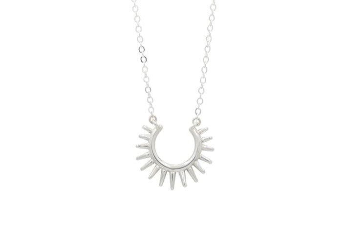 spiky gold sea urchin necklace
