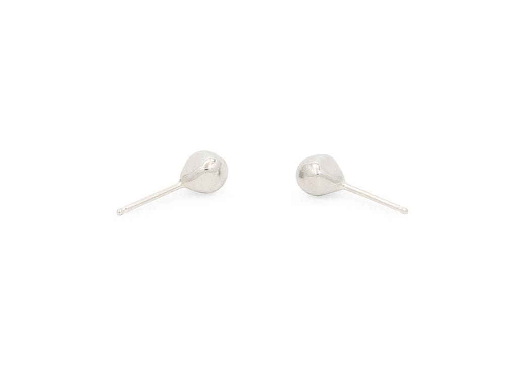 silver pomegranate seed earrings