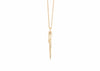 gold chain necklace with twisted shell spine dangle