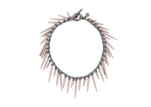 spiky rose gold powder coated urchin bracelet