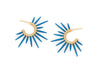 blue powder coated urchin earrings