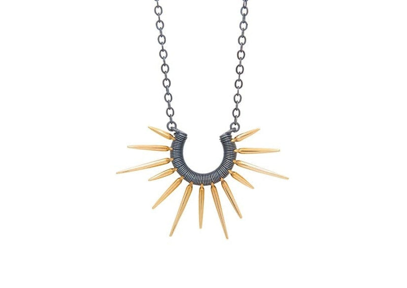 14k gold ocean inspired Urchin Necklace