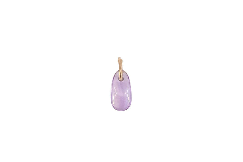amethyst sea urchin spine charm with gold loop