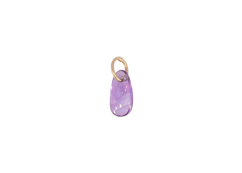 amethyst sea urchin spine charm with gold loop