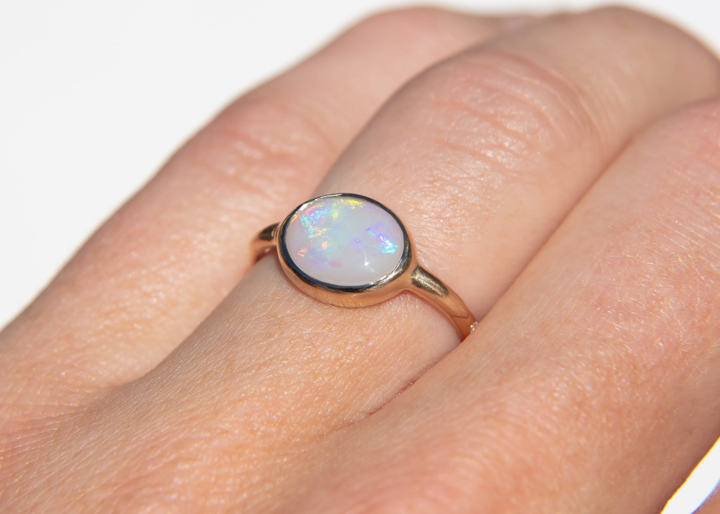 Australian Opal Arrow Ring
