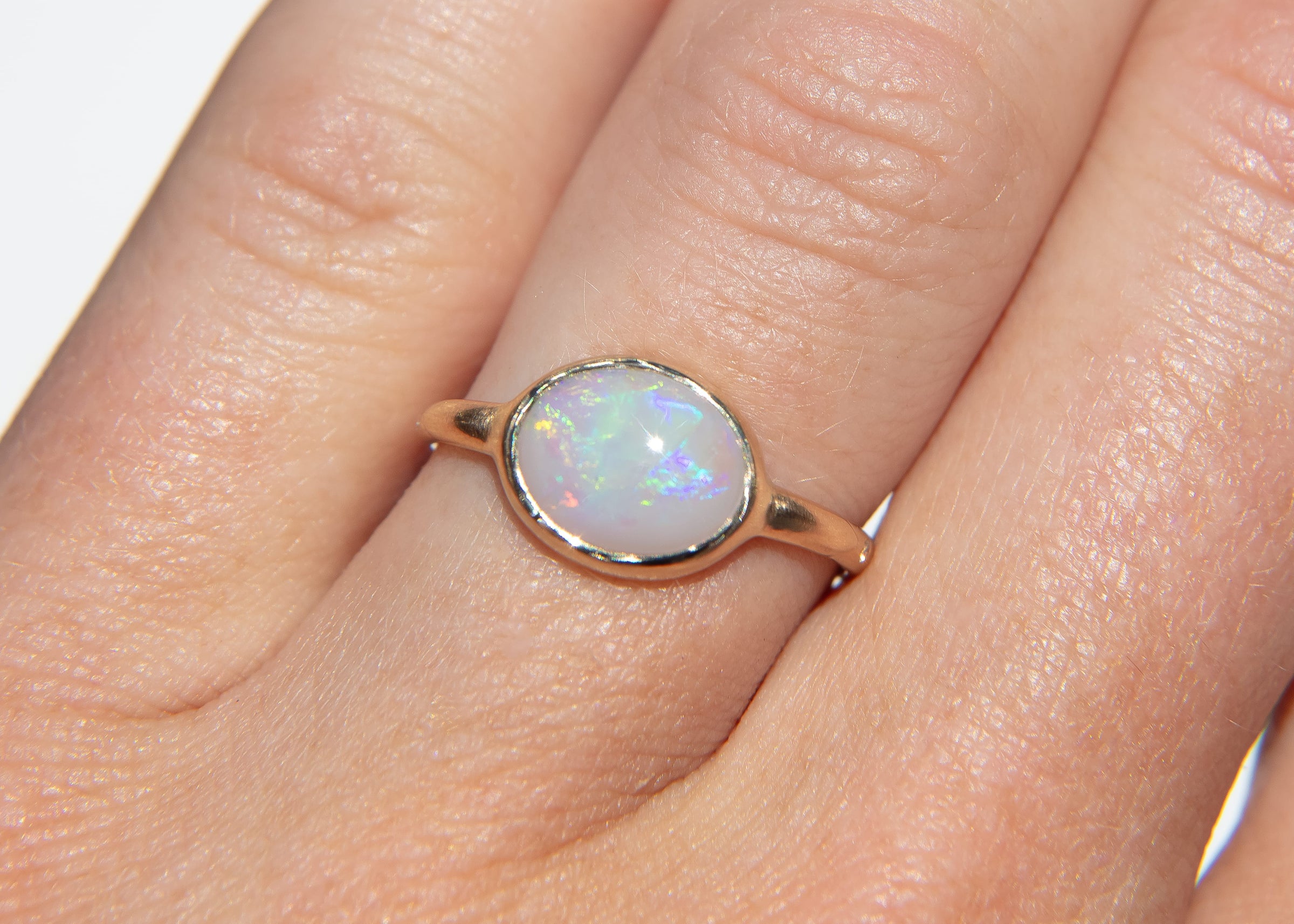 Australian Opal Arrow Ring