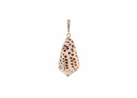 Large Cone Shell Charm w/Diamonds