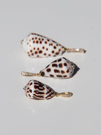 Large Cone Shell Charm w/Diamonds