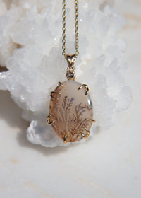 Dendritic Agate Coral Garden Necklace