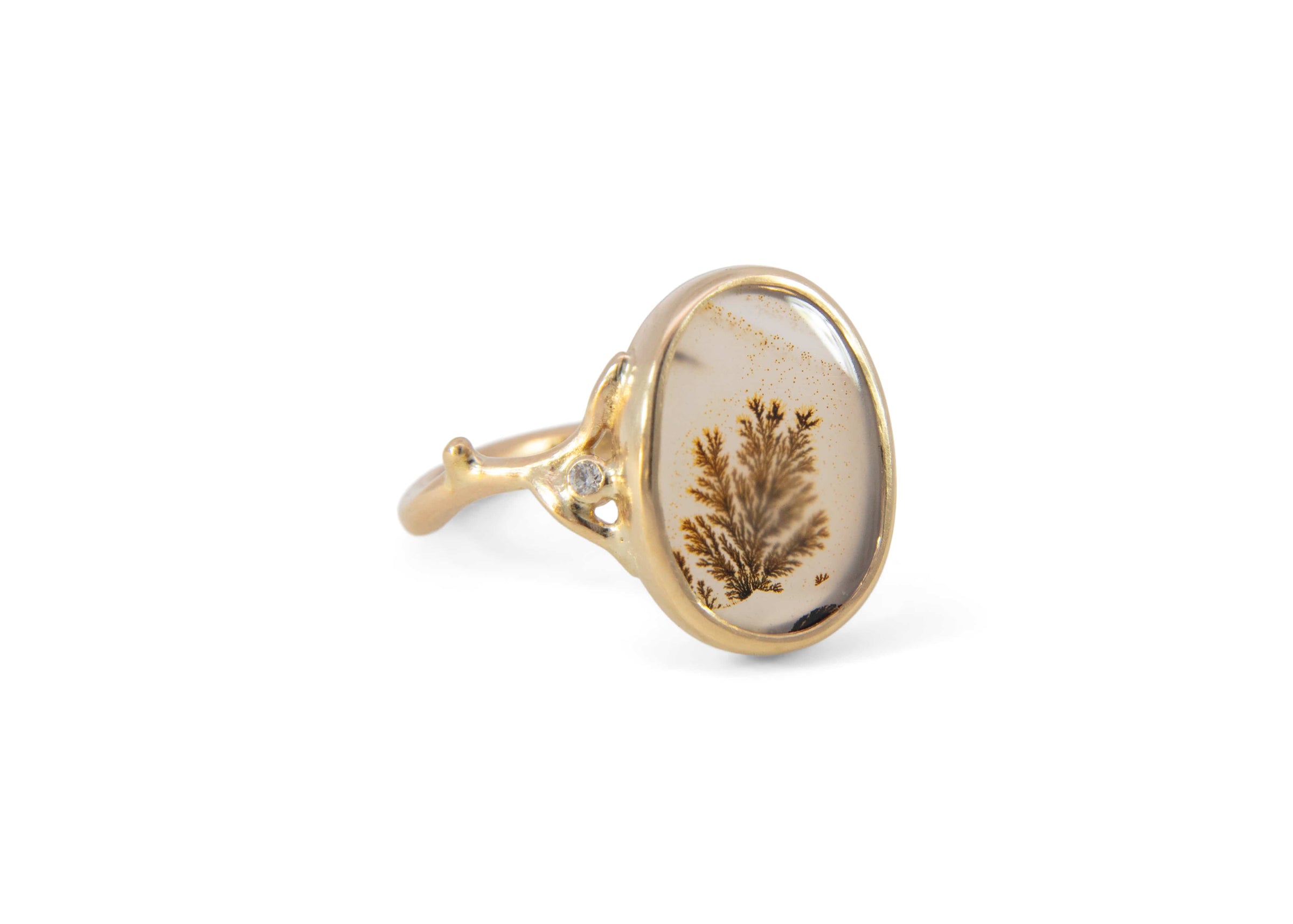 Dendritic Agate Coral Garden Ring