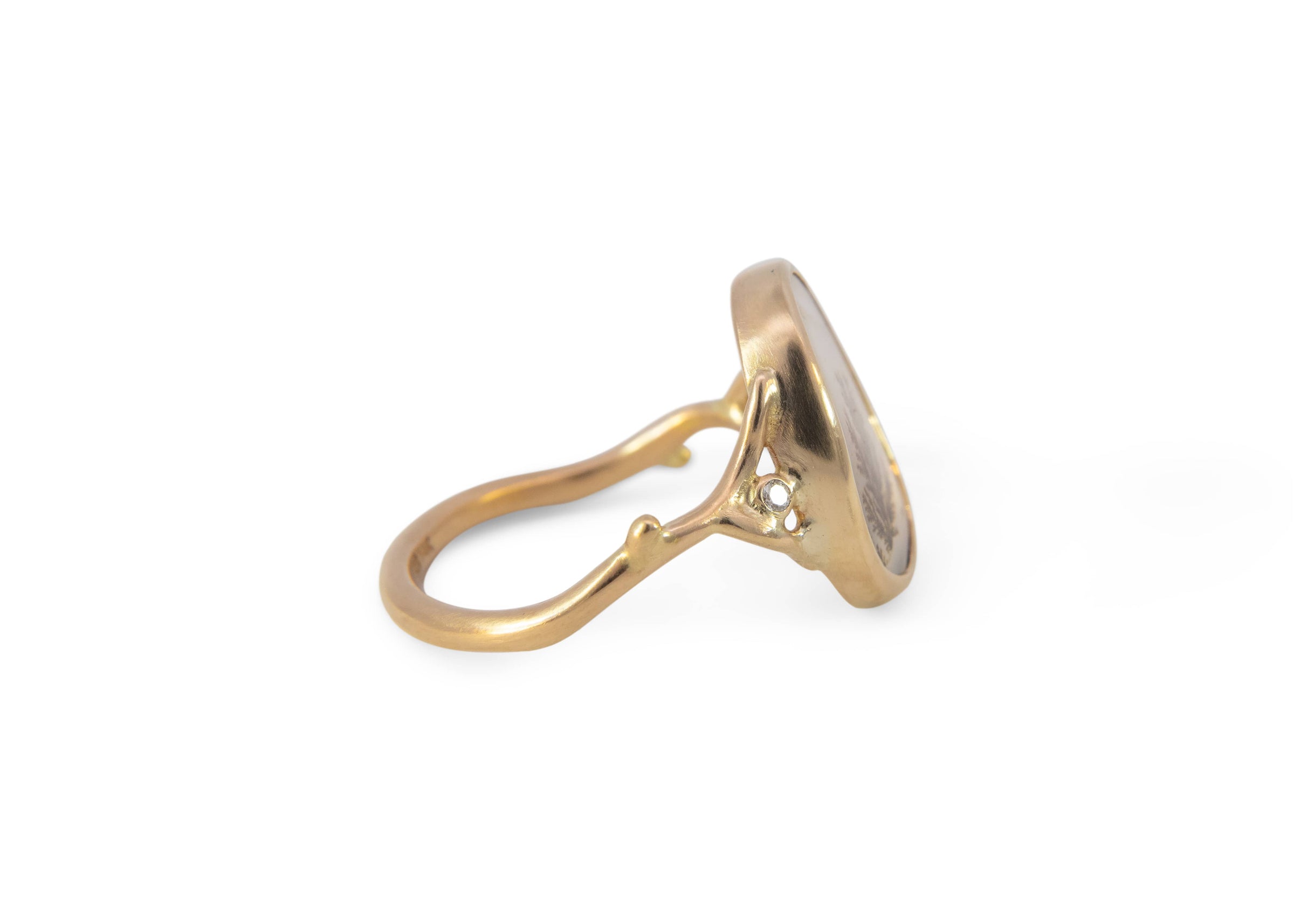 Dendritic Agate Coral Garden Ring