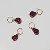 garnet pomegranate seed charms with gold ring