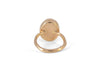 back of gold bezel set turquoise ring