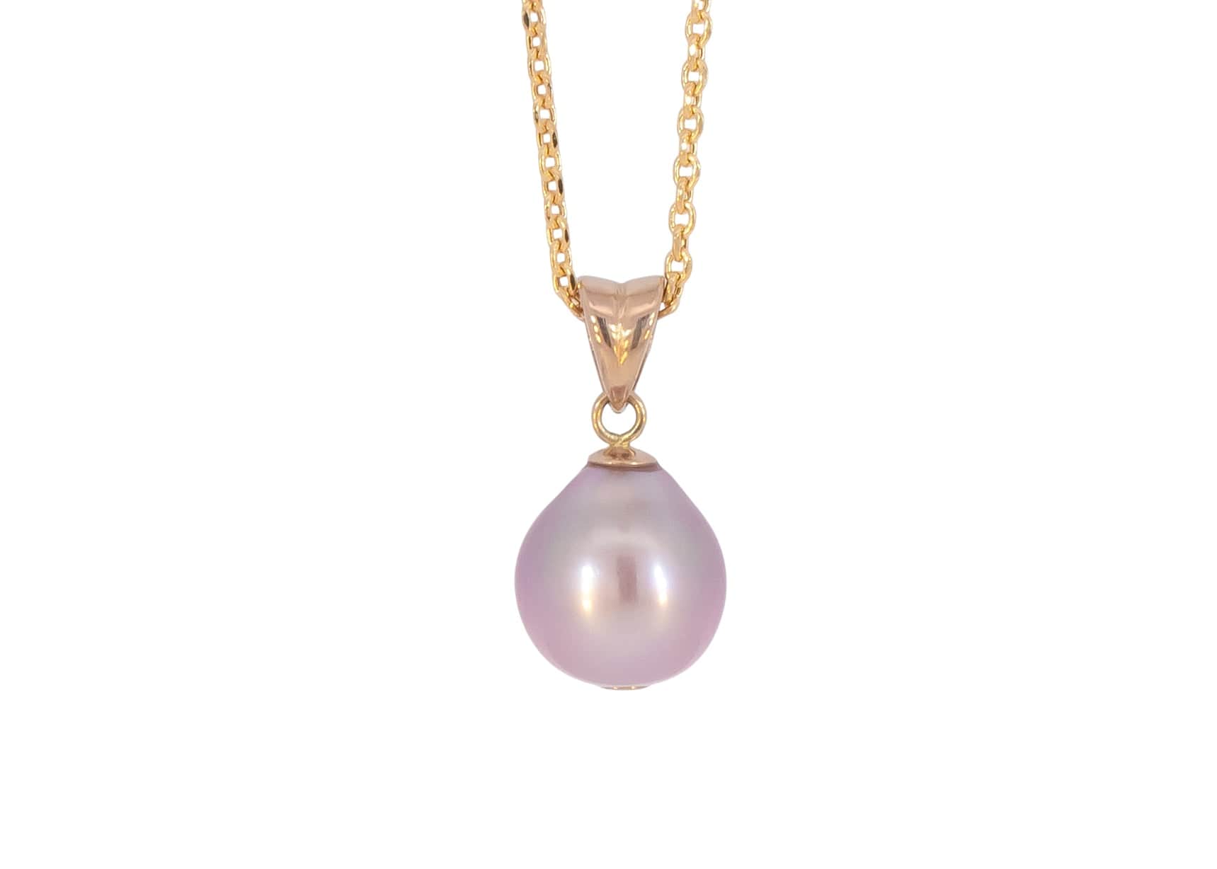 9ct rose gold Edison pearl pendant 9ct rose gold Edison pearl pendant