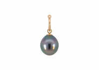 14k gold multicolor tahitian pearl charm