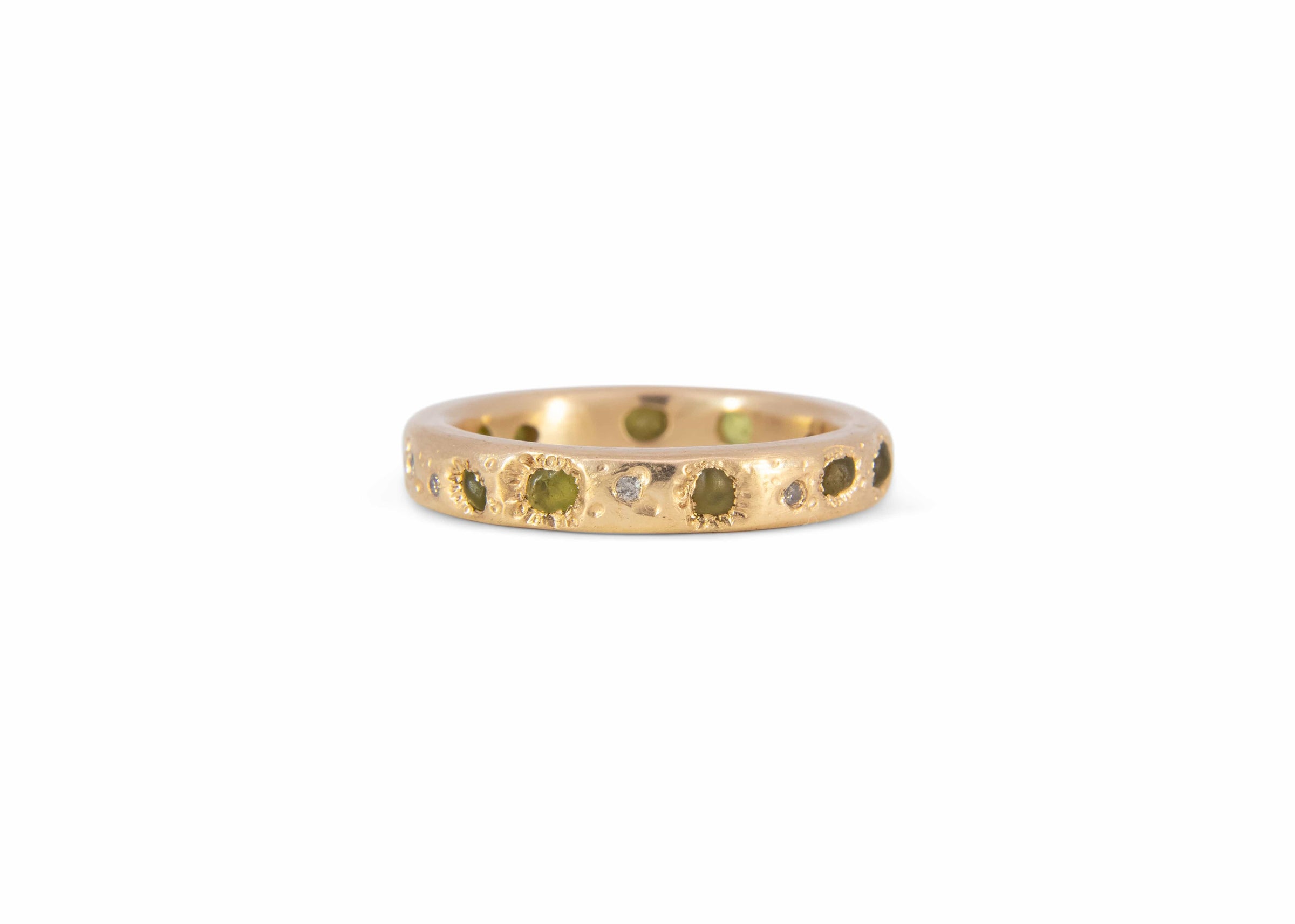 Sea Tumbled Olivine Lava Rock Band