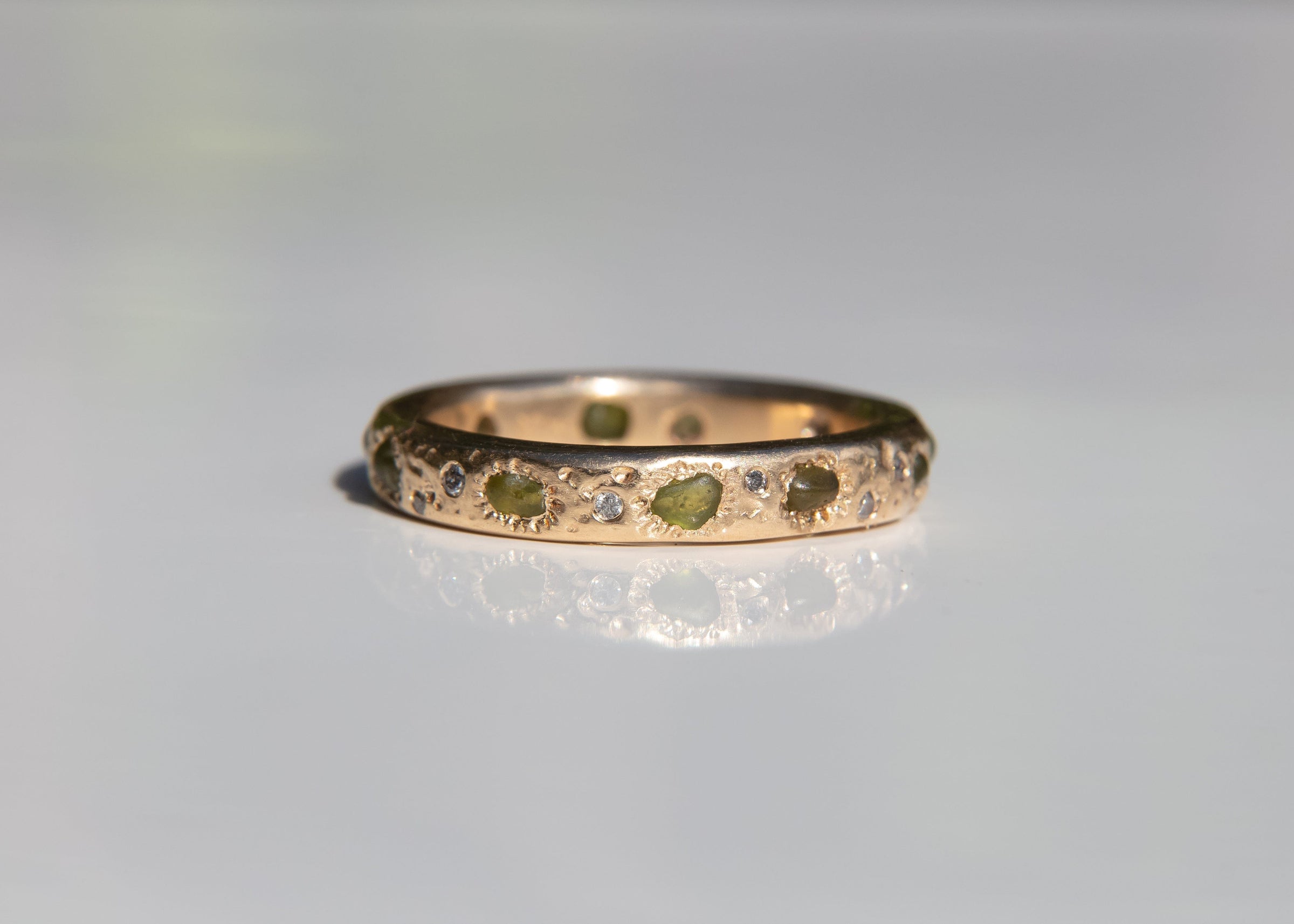 Sea Tumbled Olivine Lava Rock Band