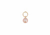 peach pearl charm with gold findings