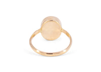 back of solid 14k gold turquoise ring