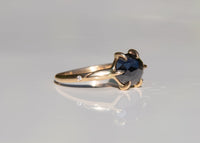 Rose Cut Salt & Pepper Diamond Arrow Ring