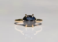 Rose Cut Salt & Pepper Diamond Arrow Ring