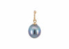 gold blue tahitian pearl charm