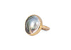 14k gold bicolor tahitian mabe pearl ring