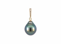 Tahitian Pearl Charm w/Diamonds