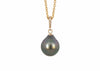 Tahitian Pearl Necklace with Diamonds