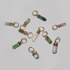 tiny 14k gold multicolor tourmaline crystal charms