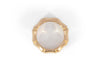 top view of solid 14k gold wide bamboo ring