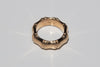 solid 14k gold wide bamboo ring