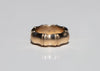 solid 14k gold wide bamboo ring