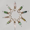 tiny 14k gold multicolor tourmaline crystal charms