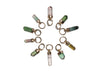 tiny 14k gold multicolor tourmaline crystal charms