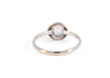 back of silver antique inspired moonstone ring