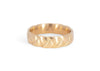 mens gold braided travelers palm wedding band