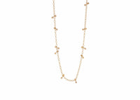 14k gold layering chain necklace with pins