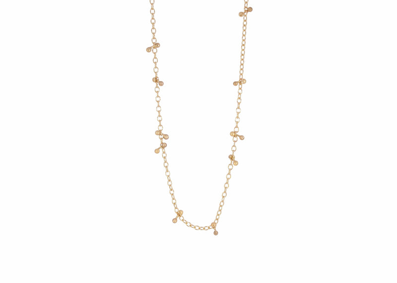 14k gold layering chain necklace with pins