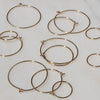 plain simple solid 14k gold hoop earrings