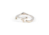 silver seaweed ring with diamond