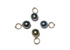multicolor tahitian pearl charms with gold loops
