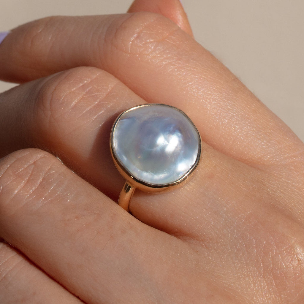 Tahitian Mabe Pearl Ring | Ocean Pearl Ring | Salty Girl Jewelry