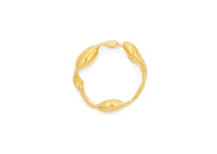 14k gold rockweed seaweed ring